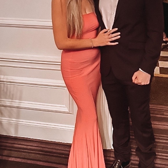 revolve pink strapless maxi dress For Love & Lemons X Revolve Juni Maxi Dress in Pink